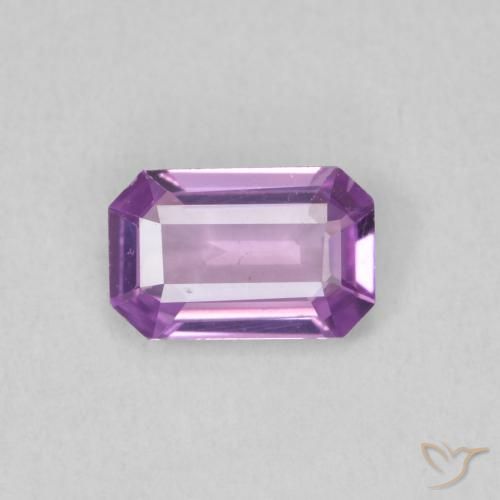 0.57ct Натуральный Светло-пурпурный Сапфир, Изумрудная огранка, VVS-VS