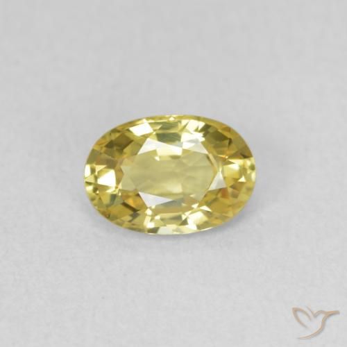 0.54ct Натуральный Светлое золото Сапфир, Овал, Чистота VVS