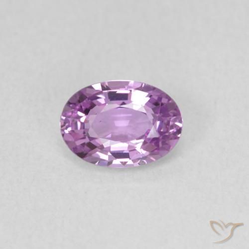 0.57ct Натуральный Светло-пурпурный Сапфир, Овал, Чистота VVS