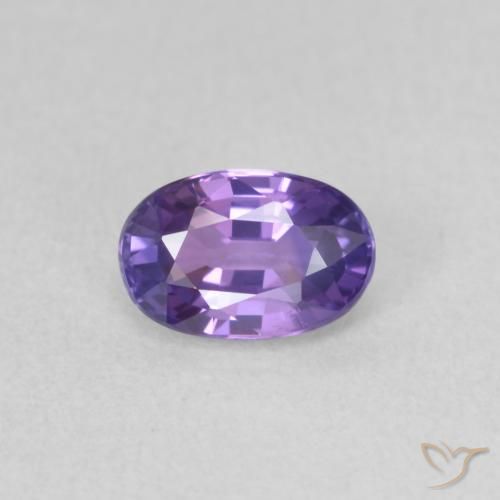 0.70ct Натуральный Средний фиолетовый Сапфир, Овал, Чистота VVS