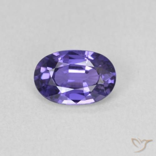 0.65ct Натуральный Темно-пурпурный Сапфир, Овал, Чистота VVS
