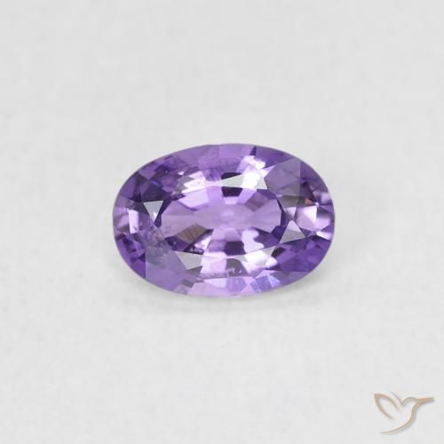 0.45ct Натуральный Яркий Виноградный Фиолетовый Сапфир, Овал, VVS-VS