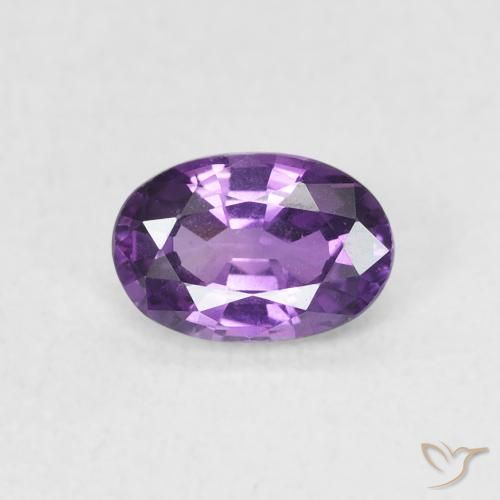 0.67ct Натуральный Интенсивный фиолетовый Сапфир, Овал, Чистота VVS