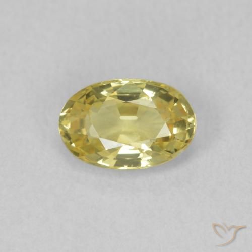 0.55ct Натуральный Средний желтый Сапфир, Овал, VVS-VS
