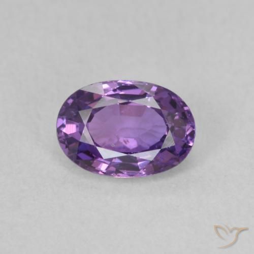 0.65ct Натуральный Medium Dark-Purple Сапфир, Овал, VVS-VS