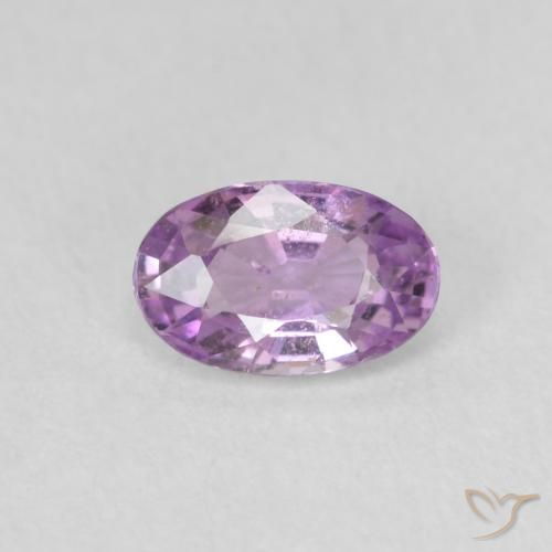 0.55ct Натуральный Средний розовато-фиолетовый Сапфир, Овал, VVS-VS