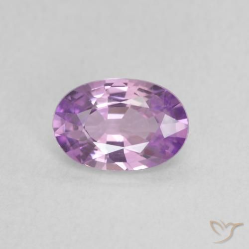 0.53ct Натуральный Средний розовато-фиолетовый Сапфир, Овал, VVS-VS