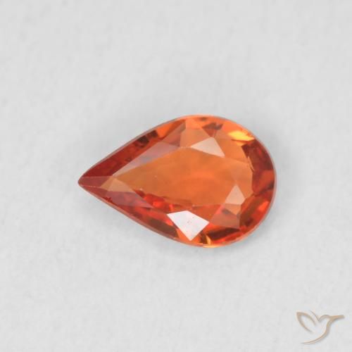 0.35ct Натуральный Средний апельсин Сапфир, Форма груши, Чистота VVS