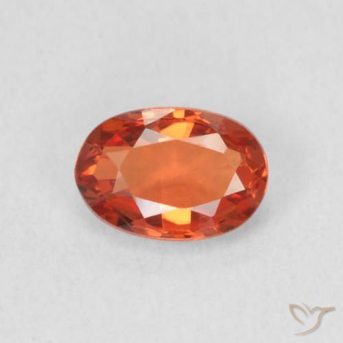 0.62ct Натуральный Огонь Оранжевый Сапфир, Овал, Чистота VVS