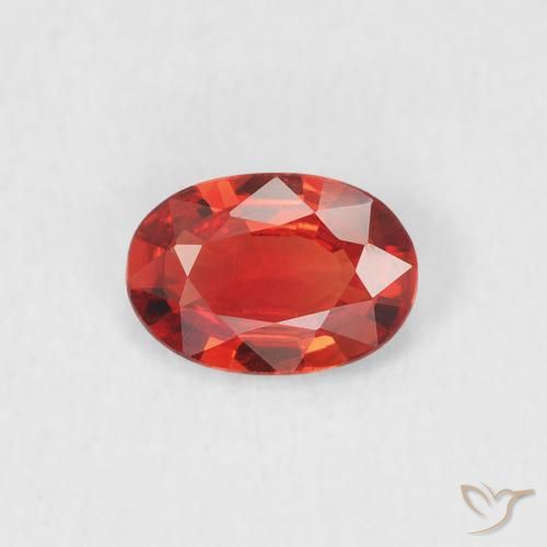 0.43ct Натуральный Ярко-красный Сапфир, Овал, Чистота VVS