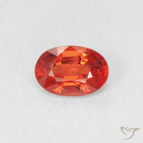 0.57ct Натуральный Средний красный Сапфир, Овал, Чистота VS