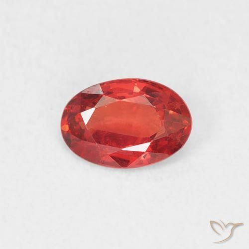 0.53ct Натуральный Средний красный Сапфир, Овал, Чистота VS