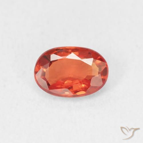0.56ct Натуральный Средний апельсин Сапфир, Овал, VVS-VS
