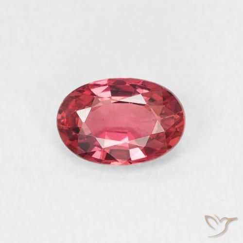0.55ct Натуральный Средний красный Сапфир, Овал, Чистота VVS