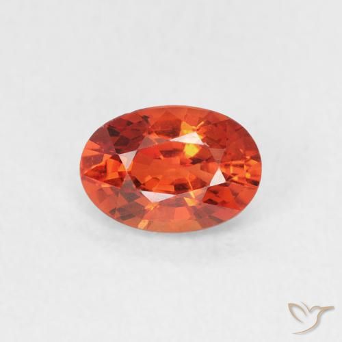 0.63ct Натуральный Средний красный Сапфир, Овал, Чистота VVS
