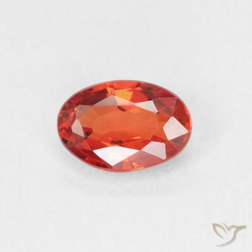 0.67ct Натуральный Интенсивный красный Сапфир, Овал, Чистота VVS