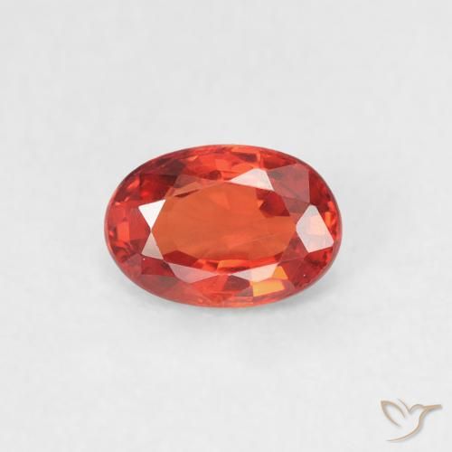 0.56ct Натуральный Средний красный Сапфир, Овал, Чистота VVS