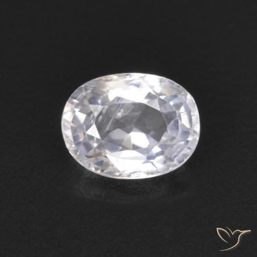 0.52ct Натуральный Голубовато-белый Сапфир, Овал, Чистота VS