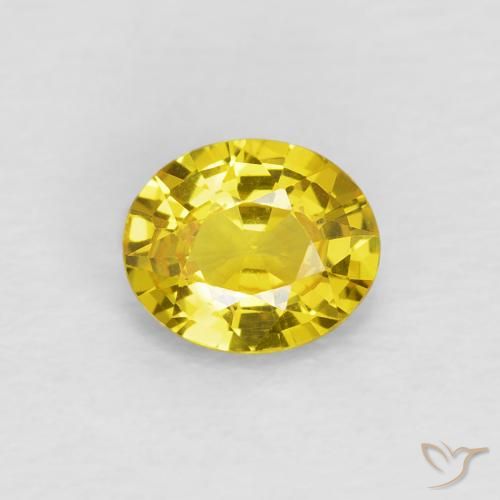 0.64ct Натуральный Шмель желтый Сапфир, Овал, Чистота VVS