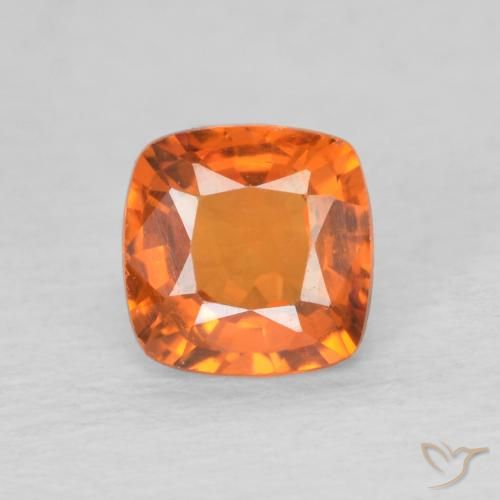 0.50ct Натуральный Огонь Оранжевый Сапфир, Подушка, Чистота VVS