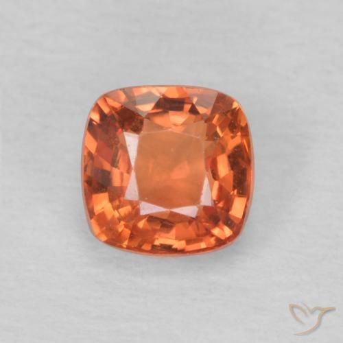 0.61ct Натуральный Средний апельсин Сапфир, Подушка, Чистота VVS