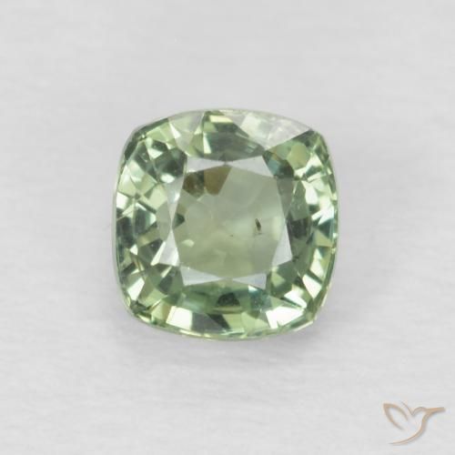 0.65ct Натуральный Светло-зеленый шалфей Сапфир, Подушка, Чистота VS