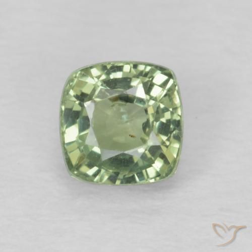 0.59ct Натуральный Светло-зеленый шалфей Сапфир, Подушка, Чистота VS