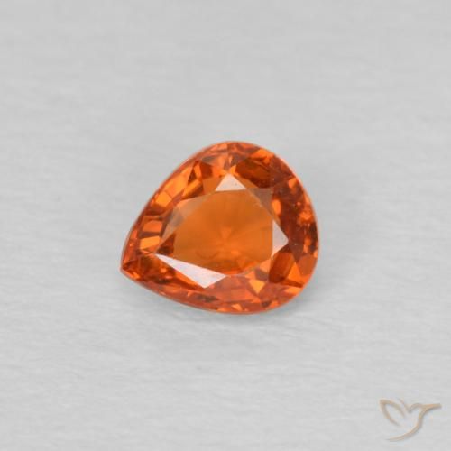 0.49ct Натуральный Средний апельсин Сапфир, Форма груши, Чистота VVS