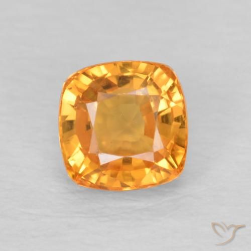 0.71ct Натуральный Средний апельсин Сапфир, Подушка, VVS-VS