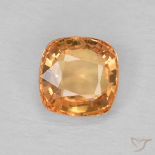 0.62ct Натуральный Средний апельсин Сапфир, Подушка, VVS-VS