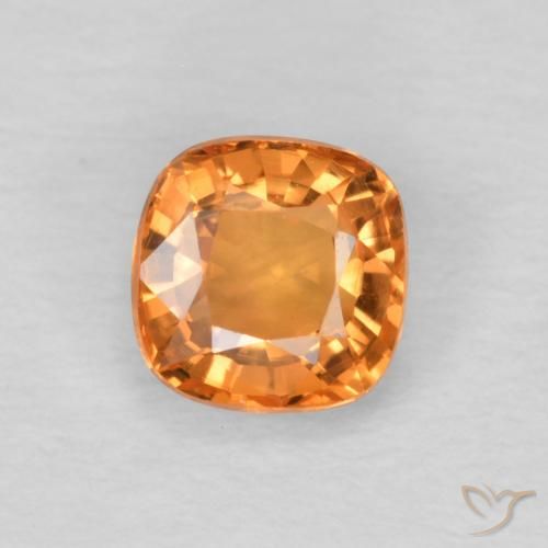 0.57ct Натуральный Средний апельсин Сапфир, Подушка, Чистота VVS