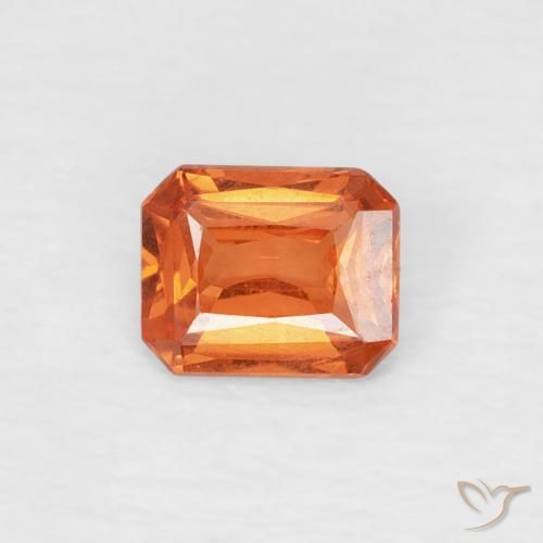 0.46ct Натуральный Красновато-оранжевый Сапфир, Октагон / Изумрудная Огранка, Чистота VVS, Photo A