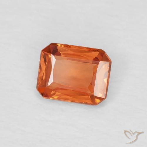 0.42 карата, натуральный Medium Dark-Orange Сапфир, Октагон / Изумрудная Огранка, Чистота VVS