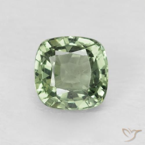 0.73ct Натуральный Светло-зеленый шалфей Сапфир, Подушка, Чистота VVS