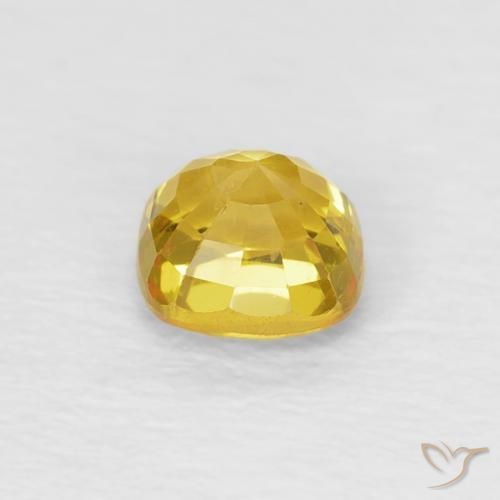 0.53 карата, натуральный Medium Light-Yellow Сапфир, Подушка, Чистота VS
