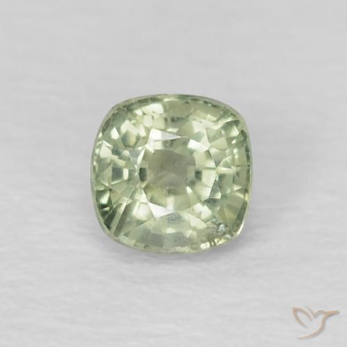 0.56ct Натуральный Светло-зеленый шалфей Сапфир, Подушка, Чистота VS