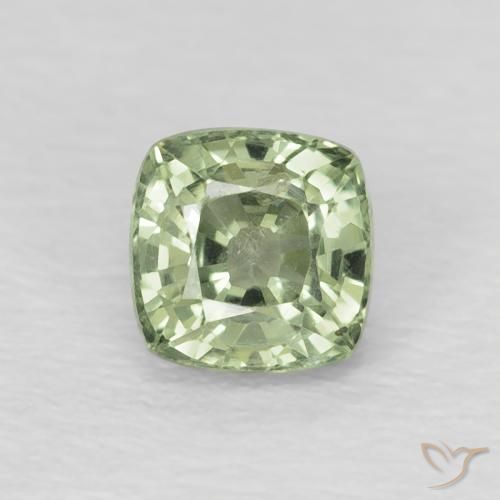 0.69ct Натуральный Светло-зеленый шалфей Сапфир, Подушка, Чистота VS