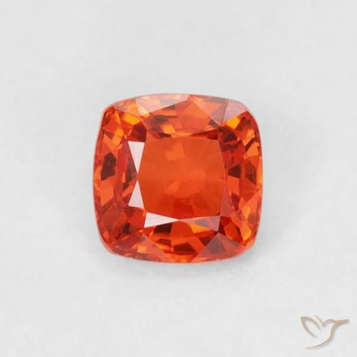 0.56ct Натуральный Красновато-оранжевый Сапфир, Подушка, VVS-VS