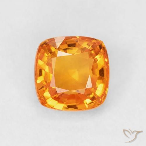 0.71ct Натуральный Средний апельсин Сапфир, Подушка, VVS-VS