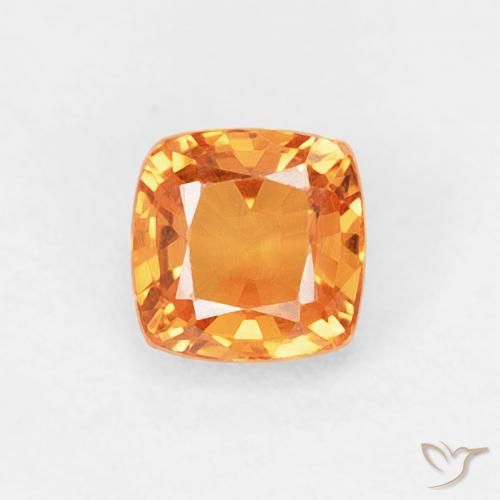 0.60ct Натуральный Средний апельсин Сапфир, Подушка, VVS-VS
