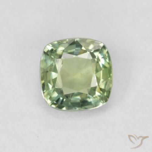 0.48ct Натуральный Светло-зеленый шалфей Сапфир, Подушка, VVS-VS