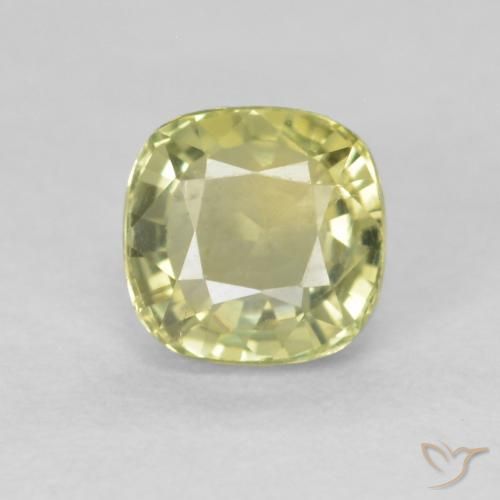 0.64ct Натуральный Светло-зеленый Сапфир, Подушка, VVS-VS