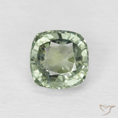 0.67ct Натуральный Светлый лесной зеленый Сапфир, Подушка, VVS-VS