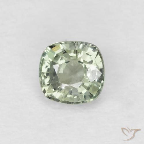 0.44ct Натуральный Желто-зеленый Сапфир, Подушка, VVS-VS