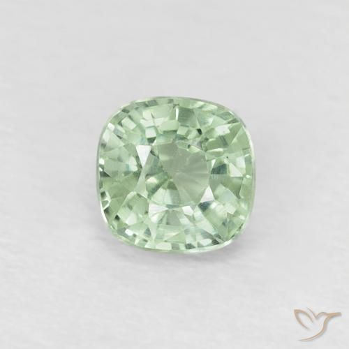 0.54ct Натуральный Светло-зеленый Сапфир, Подушка, VVS-VS