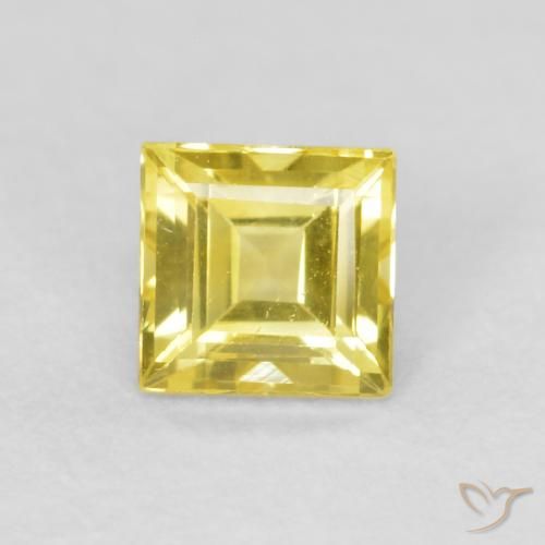 0.51ct Натуральный Коричневато-желтый Сапфир, Квадрат, VVS-VS