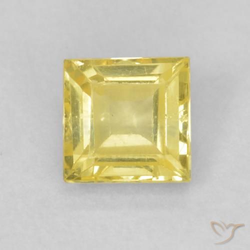 0.57ct Натуральный Шмель желтый Сапфир, Квадрат, VVS-VS