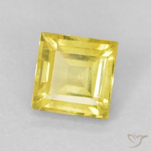 0.64 карата, натуральный Medium Light-Yellow Сапфир, Квадрат, Чистота VS