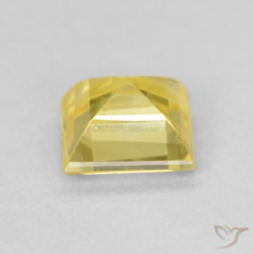 0.64 карата, натуральный Medium Light-Yellow Сапфир, Квадрат, Чистота VS