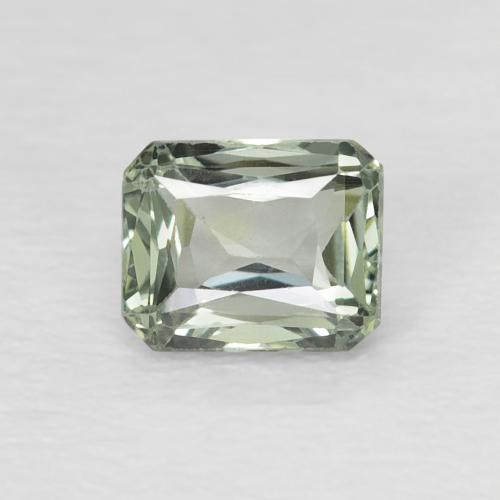 0.69ct Натуральный Бледно-зеленый Сапфир, Изумрудная огранка, Чистота VVS